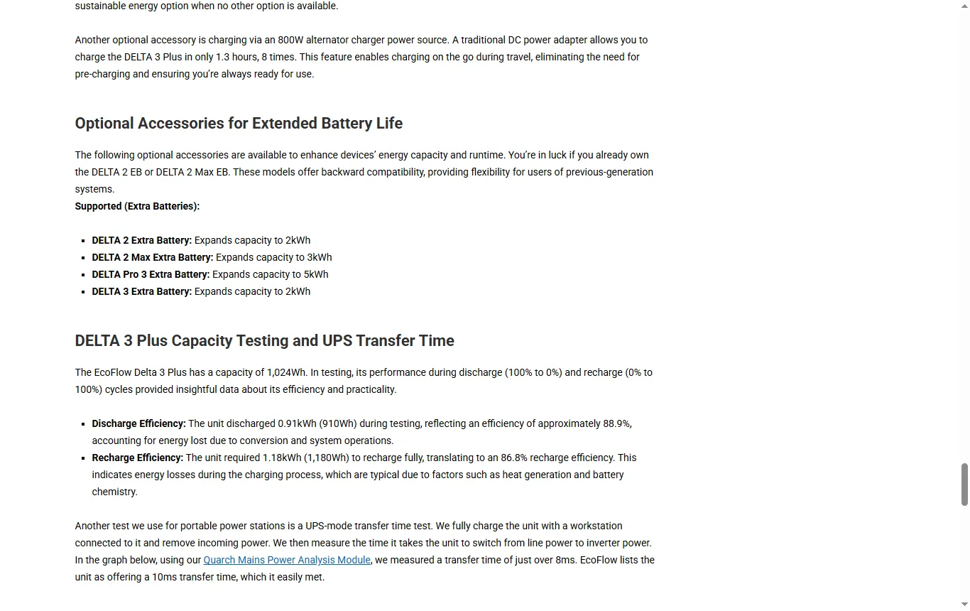 Capture de storagereview.com : page du test StorageReview, section mesures
