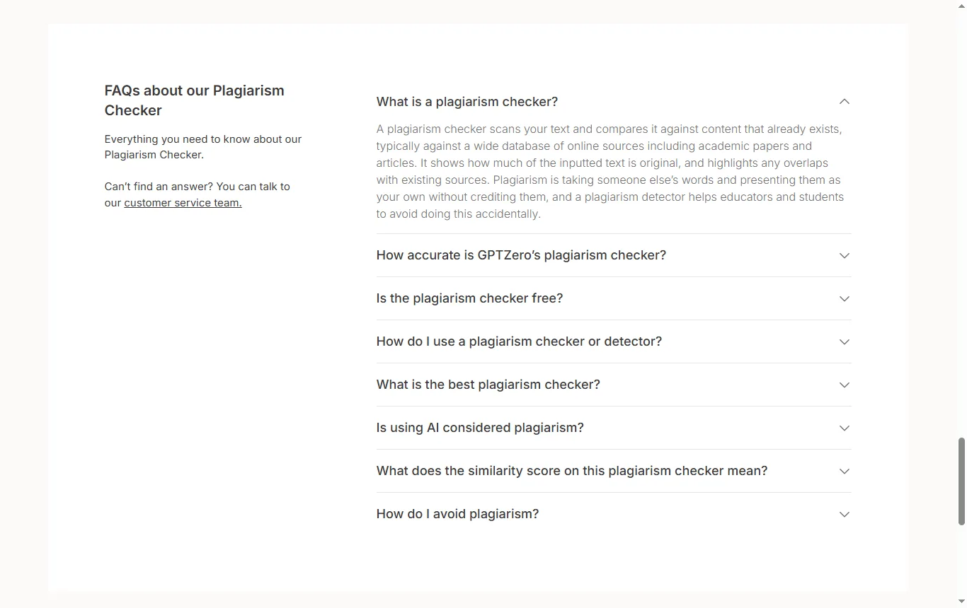 Screenshot of gptzero.me : page du vérificateur de plagiat de GPTZero avec la limite gratuite